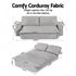Convertible Corduroy Sofa Bed 30D Foam Sleeper Couch Grey