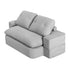 Convertible Corduroy Sofa Bed 30D Foam Sleeper Couch Grey