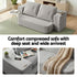 Convertible Corduroy Sofa Bed 30D Foam Sleeper Couch Grey