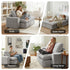 Convertible Corduroy Sofa Bed 30D Foam Sleeper Couch Grey