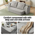 Convertible Folding Sofa Bed 30D High-Density Foam Boneless Couch with Corduroy Sleeper Couch Lounger for Living Room Grey