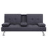 Sofa Bed 175CM Dark Grey Fabric