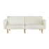 Sofa Bed 3 Seater Tilted Faux Linen Beige