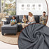 Modular Sectional Sofa – Storage, Movable Ottomans, Deep Seating, Faux Linen