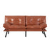Artiss Sofa Bed Convertible 3 Seater Couch Recliner Lounge Chair Leather Brown