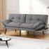 Artiss Sofa Bed Convertible 3 Seater Couch Recliner Lounge Chair Fabric Grey