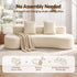 4‑Seater Sofa – High‑Density Foam, Corduroy, Backrest & Pillows, 228cm