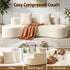 4‑Seater Sofa – High‑Density Foam, Corduroy, Backrest & Pillows, 228cm