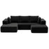 Modular Corduroy U‑Shaped Sofa – 3‑Piece Cloud Couch, No Assembly
