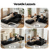 Modular Corduroy U‑Shaped Sofa – 3‑Piece Cloud Couch, No Assembly