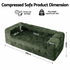 3‑Seater Sofa – Chenille, High‑Density Foam, 186cm, No‑Assembly Design
