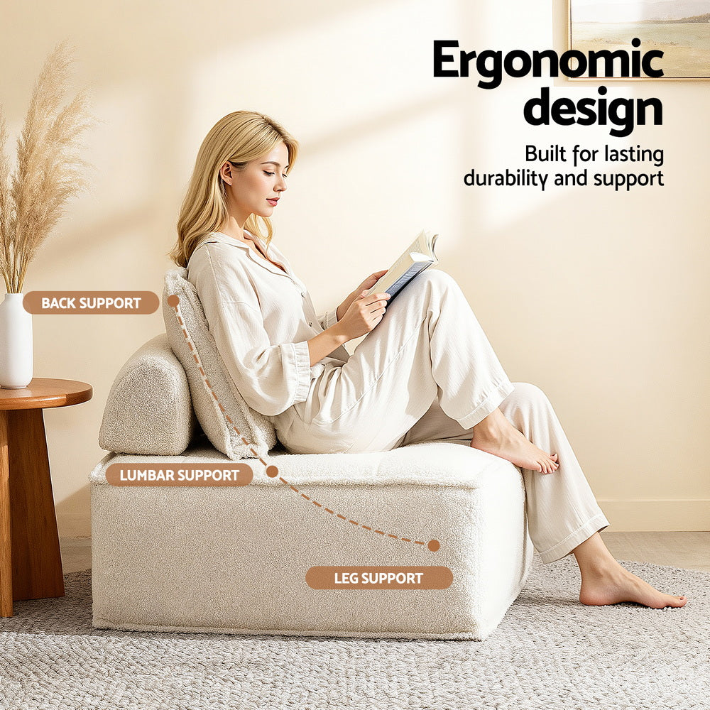 Floor Sofa Lounge Chair with Pillow