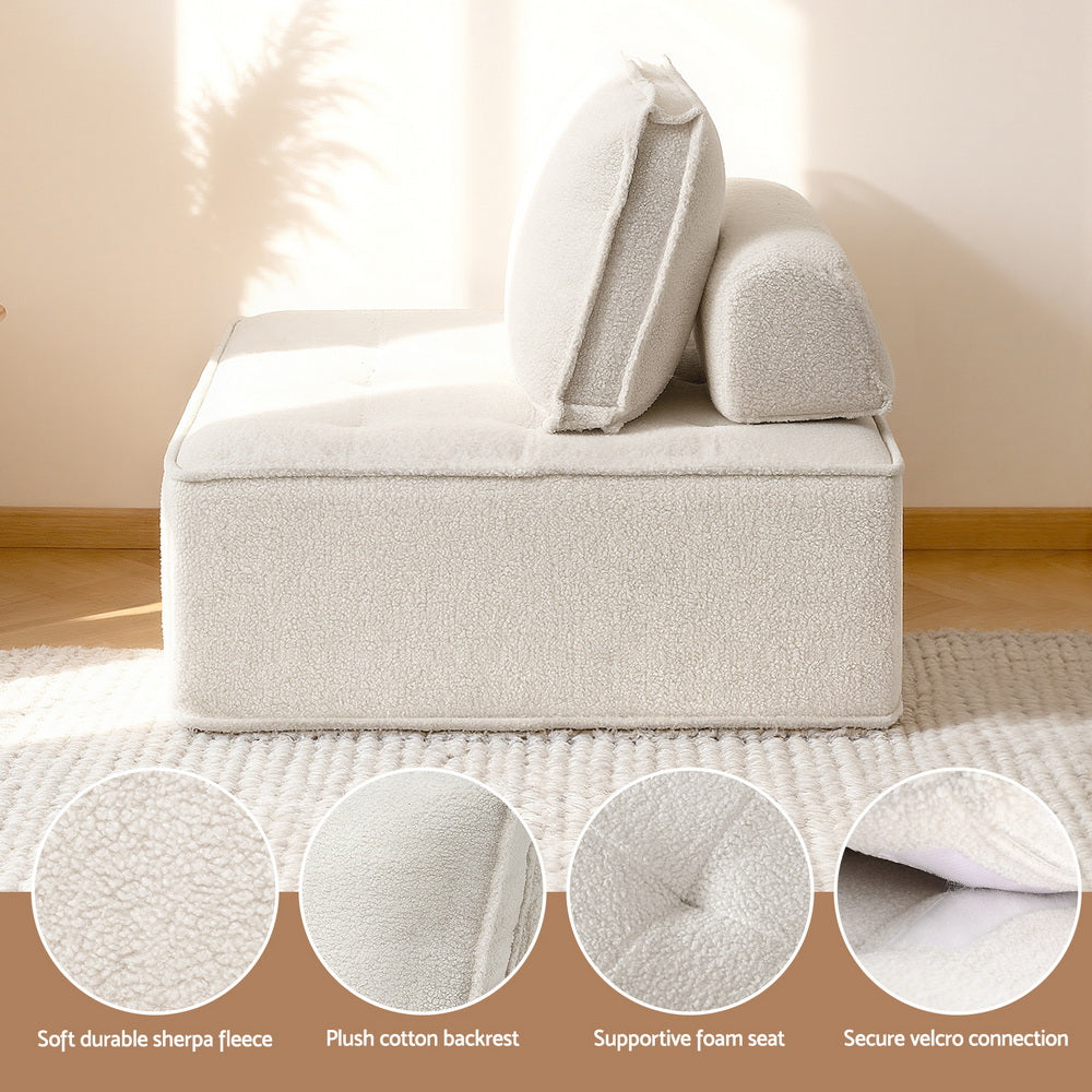 2 Floor Sofa Lounge Chair with Pillow