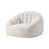 Single Small Boneless Couch Comfy Bean Bag for Living Room Faux Fur White
