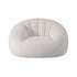Single Small Boneless Couch Comfy Bean Bag for Living Room Faux Fur White