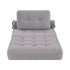 1 Seater Corduroy Convertible Sofa Bed Pull Out Boneless Couch Grey