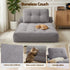 1 Seater Corduroy Convertible Sofa Bed Pull Out Boneless Couch Grey