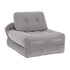 1 Seater Corduroy Convertible Sofa Bed Pull Out Boneless Couch Grey