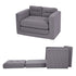 Artiss 2 Seater Corduroy Convertible Sofa Bed Pull Out Boneless Couch Grey