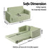 Artiss 2-in-1 Sofa Foam Couch with Side Pocket Light Green