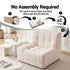 Set of 3 Sofa Modular Boneless Couches No Assembly White