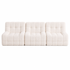 Set of 3 Sofa Modular Boneless Couches No Assembly White