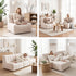 Set of 3 Sofa Modular Boneless Couches No Assembly White