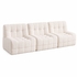 Set of 3 Sofa Modular Boneless Couches No Assembly White