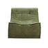 Floor Sofa Armless Chenille No Assembly Removable Cover Green