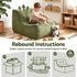 Floor Sofa Armless Chenille No Assembly Removable Cover Green