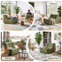 Floor Sofa Armless Chenille No Assembly Removable Cover Green