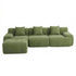 300cm Modular Sofa Bed Comfort L-Shaped Sectional Boneless Couch Green