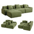 300cm Modular Sofa Bed Comfort L-Shaped Sectional Boneless Couch Green