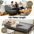 3‑Seater Sofa Bed with Innerspring Core, Adjustable Positions & Metal Frame