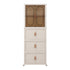 Artiss Foldable Storage Cabinet Stackable Box Wardrobe Clear Magnetic Door White