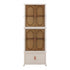 Artiss Foldable Storage Cabinet Stackable Wardrobe Box Clear Magnetic Door White