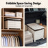 Artiss Foldable Storage Cabinet Stackable Wardrobe Box Clear Magnetic Door White