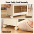 Artiss 4-Tier Foldable Storage Cabinet Stackable Box Clear Magnetic Door White