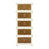 Artiss 5-Tier Foldable Storage Cabinet Stackable Box Clear Magnetic Door White