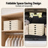 Artiss 5-Tier Foldable Storage Cabinet Stackable Box Clear Magnetic Door White
