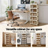 Artiss 5-Tier Foldable Storage Cabinet Stackable Box Clear Magnetic Door White
