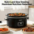 5.6L Slow Cooker Electric Multi Cooker with 3 Heat Settings and Keep Warm Function