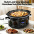 8L Slow Cooker Electric Multi Cooker with 3 Heat Settings and Keep Warm Function