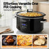 8L Slow Cooker Electric Multi Cooker with 3 Heat Settings and Keep Warm Function