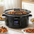 8L Slow Cooker Electric Multi Cooker with 3 Heat Settings and Keep Warm Function