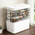 5 Tier Portable Storage Box Detachable with Handles Plastic Clear