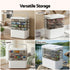 5 Tier Portable Storage Box Detachable with Handles Plastic Clear