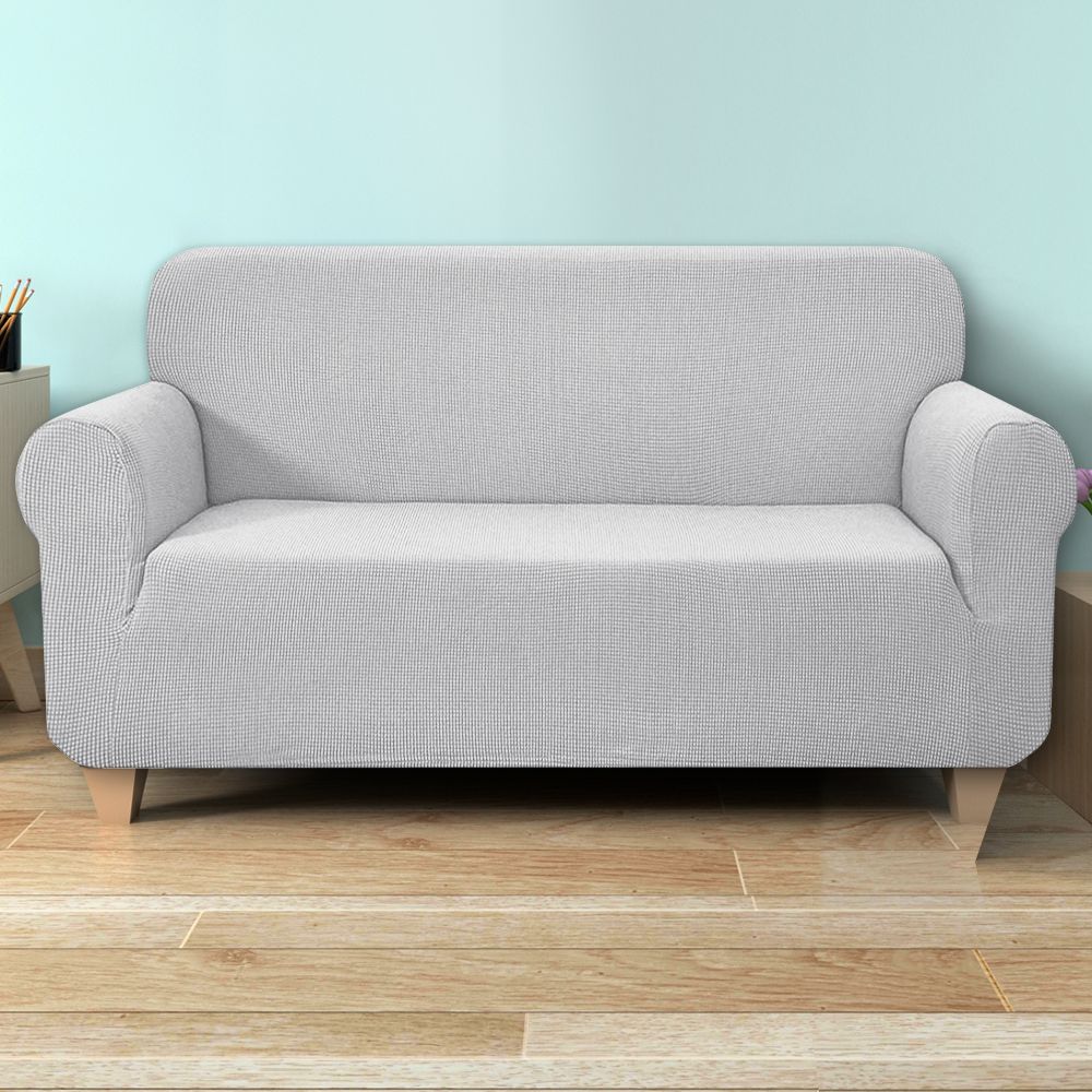 Artiss Polar Fleece 3‑Seater Sofa Cover with Stretch Fit & Anti‑Slip Design – Grey