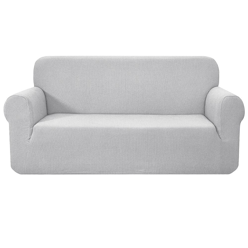 Artiss Polar Fleece 3‑Seater Sofa Cover with Stretch Fit & Anti‑Slip Design – Grey