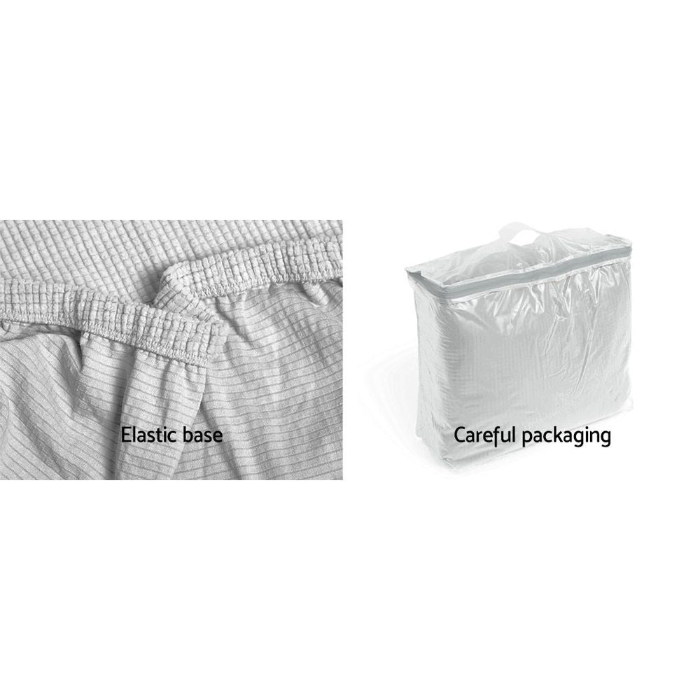 Artiss Polar Fleece 3‑Seater Sofa Cover with Stretch Fit & Anti‑Slip Design – Grey